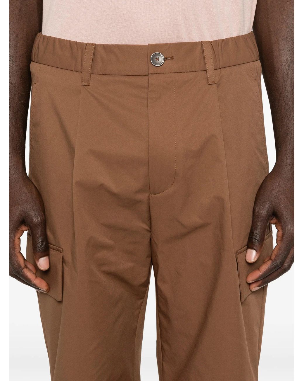 Herno White Rame Polyester Pants