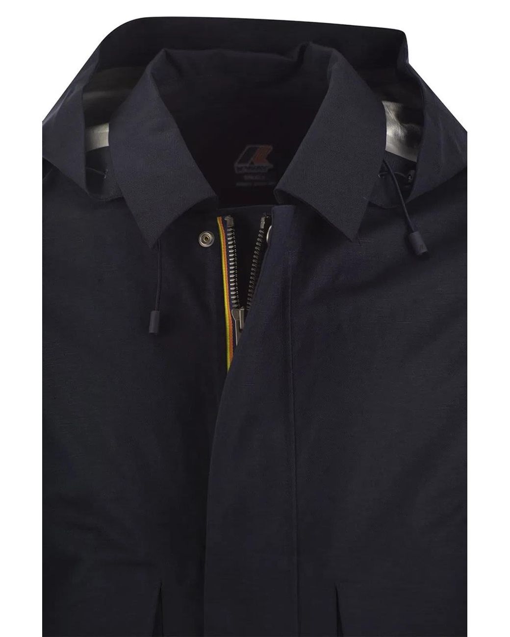 K-Way Blue Kaya Cotton-Linen Blend Jacket for men