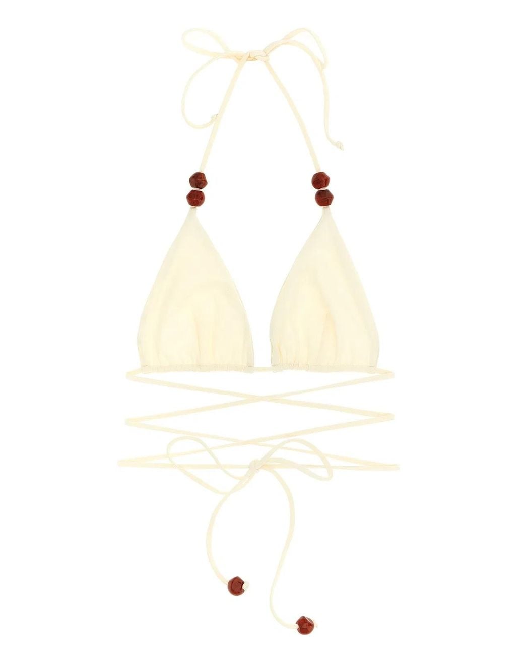 Magda Butrym White 'Re 26' Bikini Top