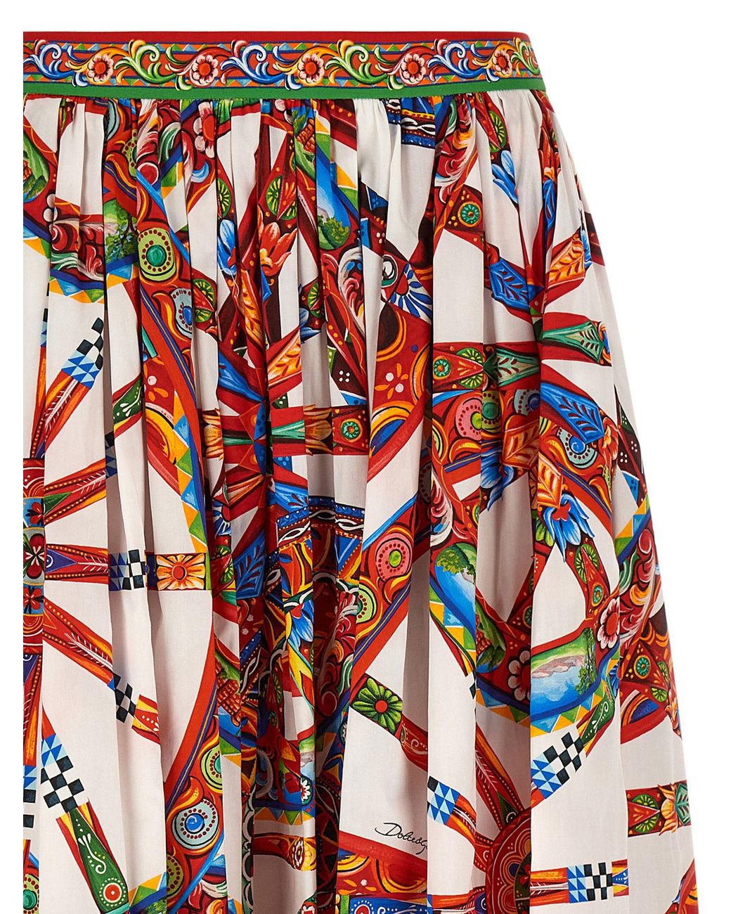 Dolce & Gabbana Red 'carretto' Skirt