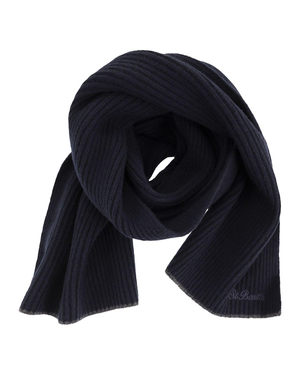 Mc2 Saint Barth Green Gift Box With Merino Wool Beanie And Scarf for men