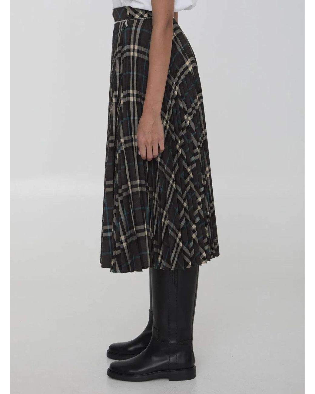 Burberry Black Squared Skirt