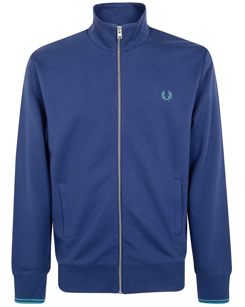 Fred Perry Blue Zip Through Sweatshirt for men