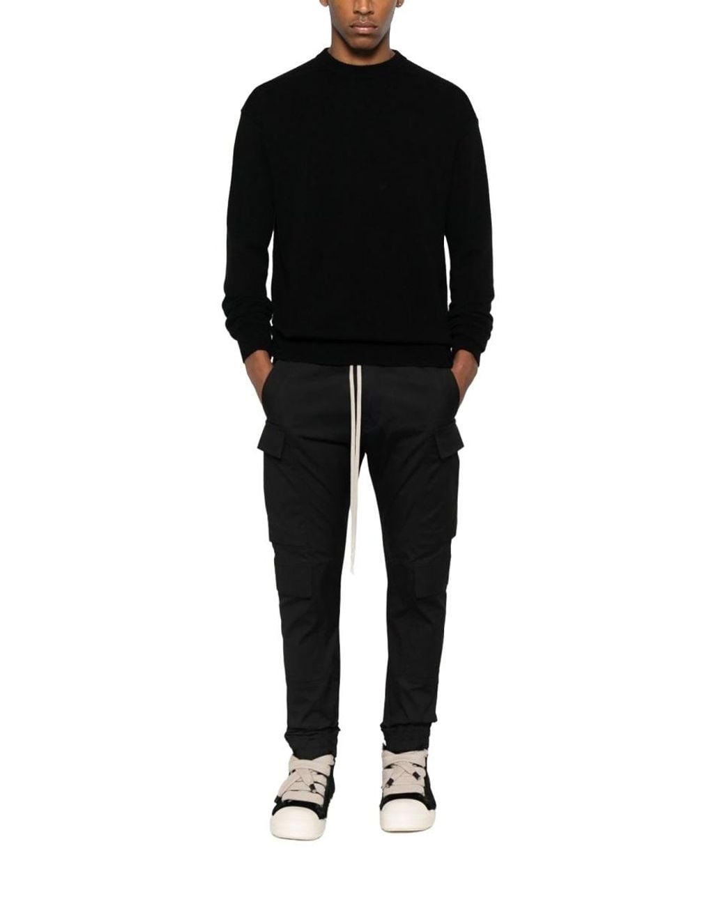 Rick Owens Black Cashmere Sweater for men