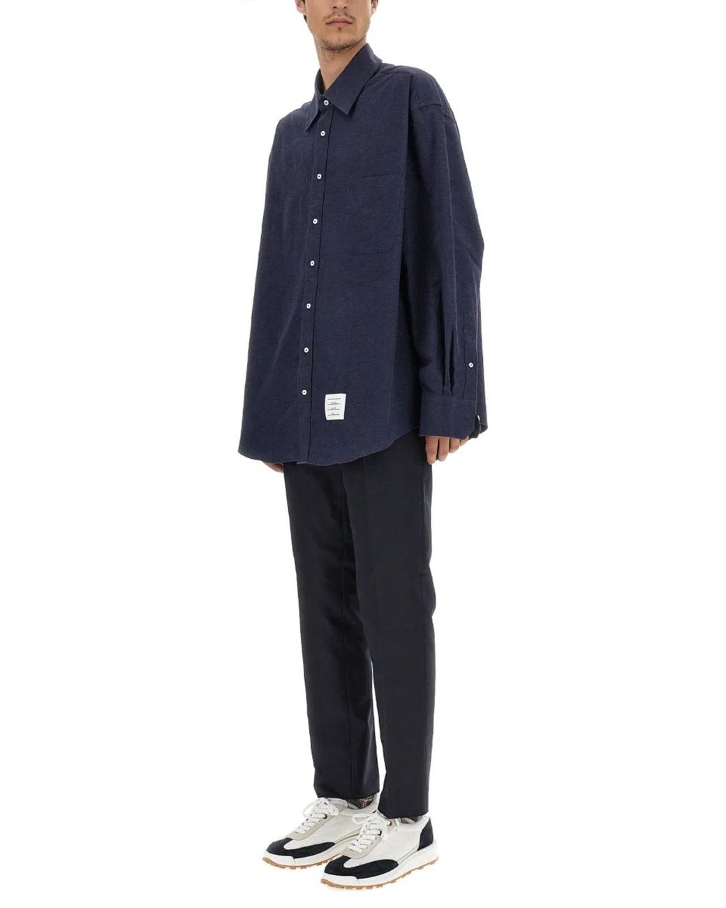 Thom Browne Blue 4Bar Shirt for men