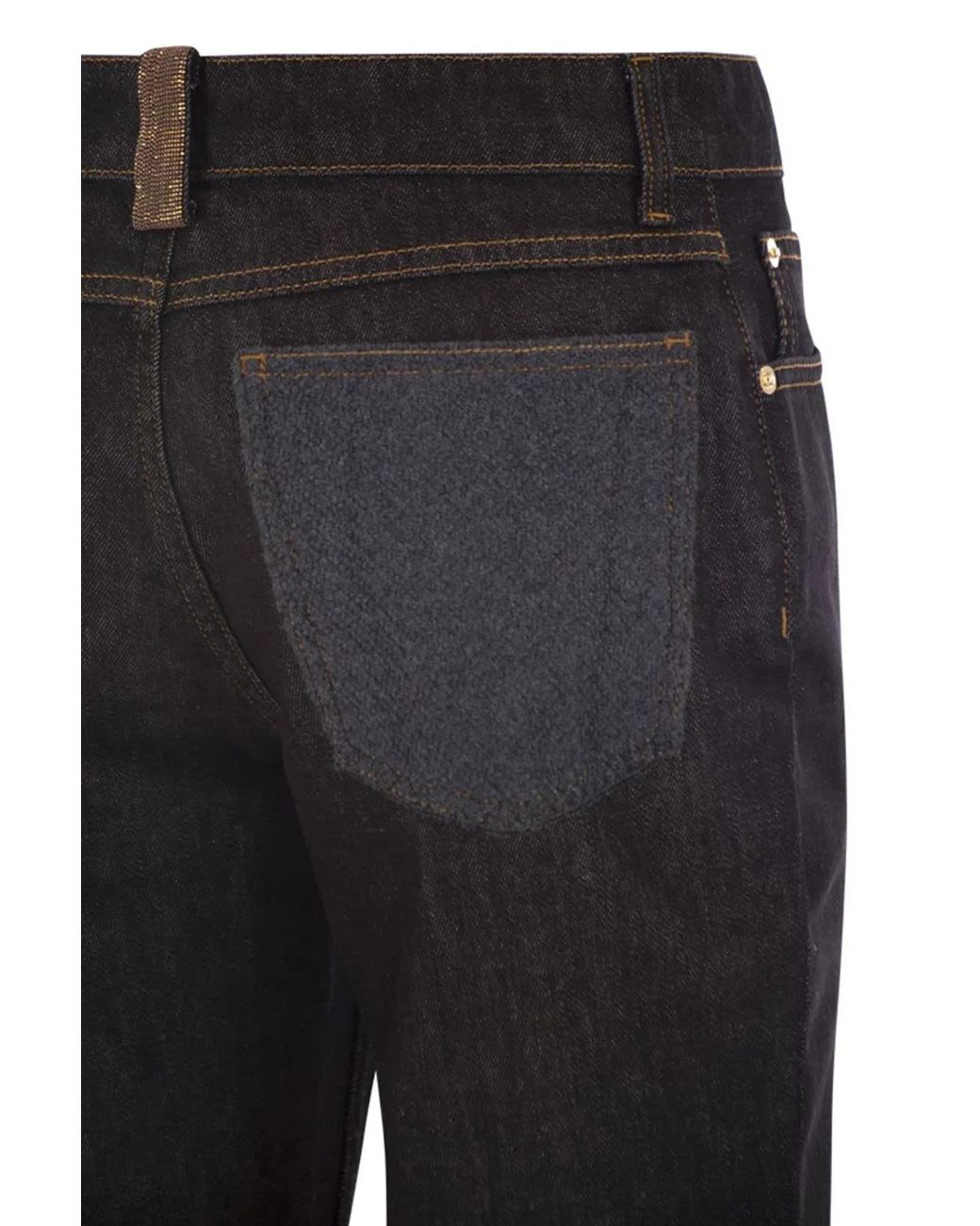 Fabiana Filippi Black 5-Pocket Denim Trousers With Flare