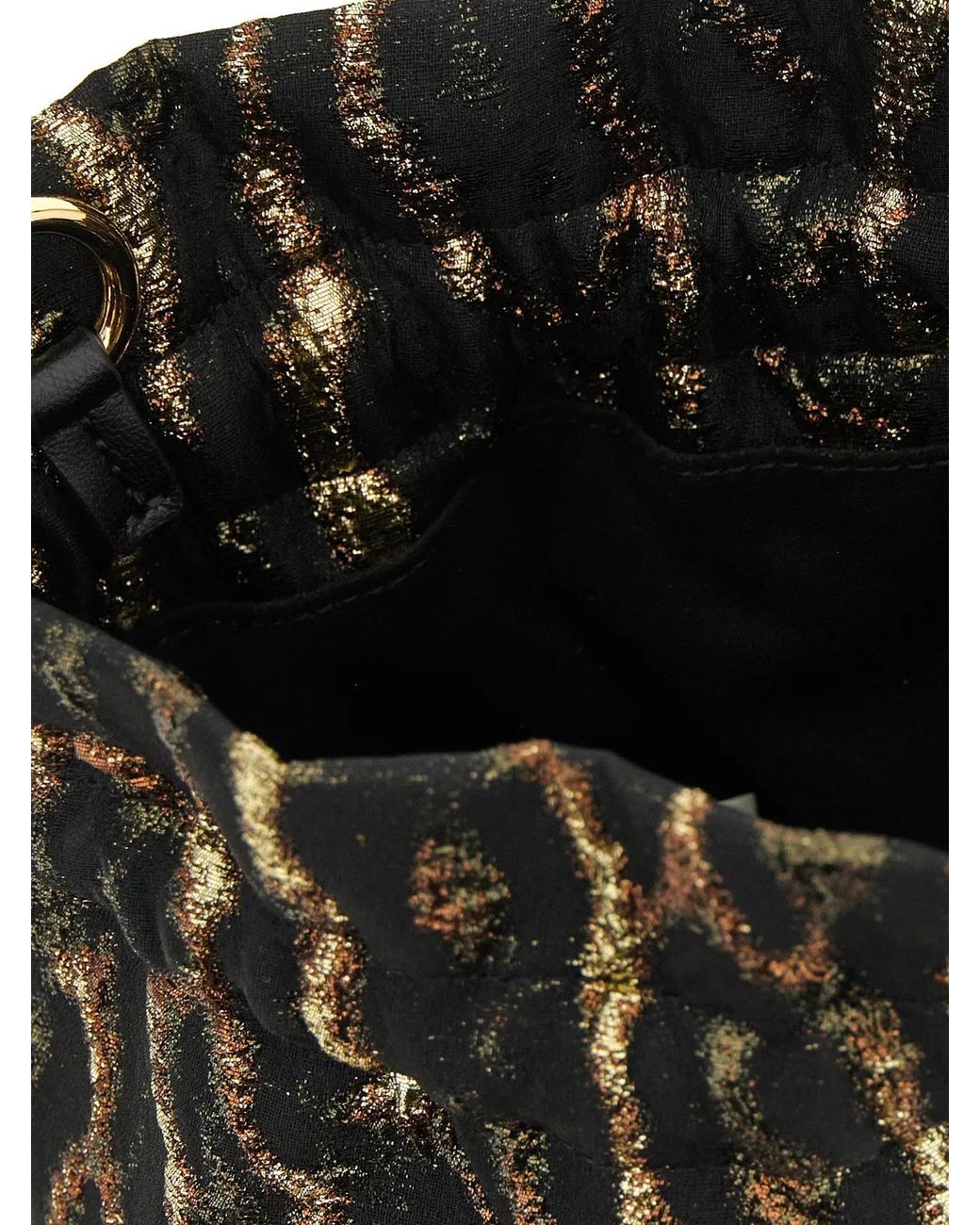 Ganni Black 'Metallic Bou Bucket' Pouch