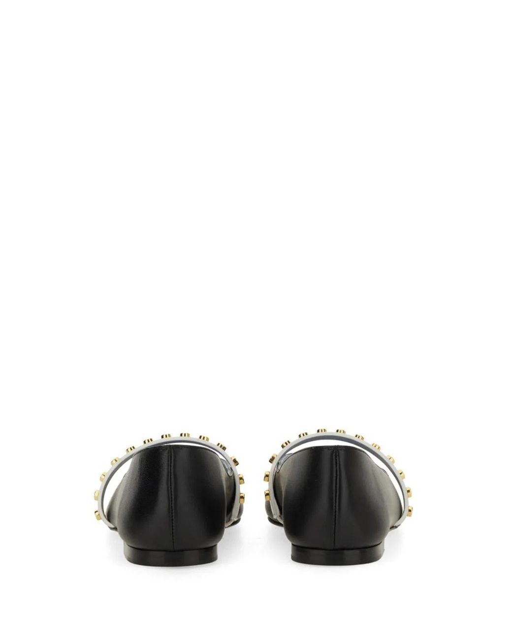 McQueen Black Leather Ballerina