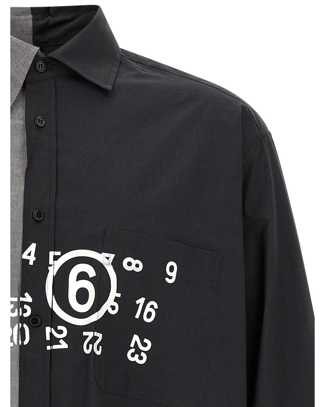 MM6 by Maison Margiela Gray 'Numeric Signature Mm6' Shirt for men