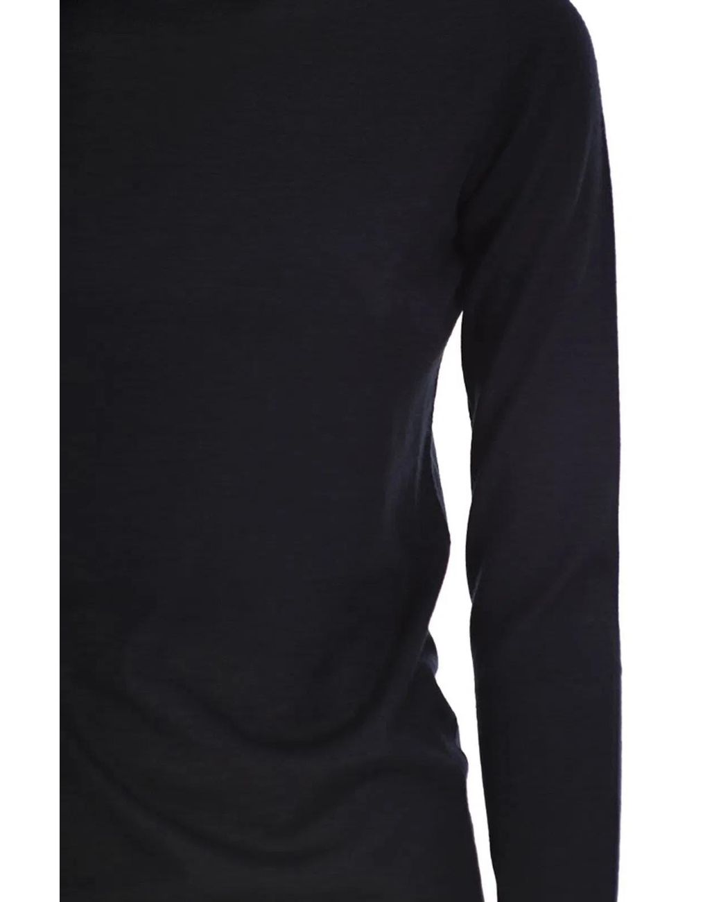 Fabiana Filippi Black Cashmere And Silk Roll-Neck Jumper With An Essential Silhouette