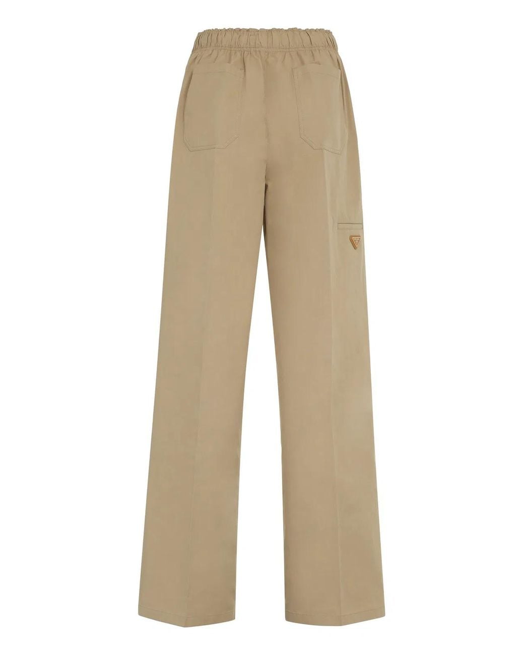 Prada Natural Cotton Wide-Leg Pant