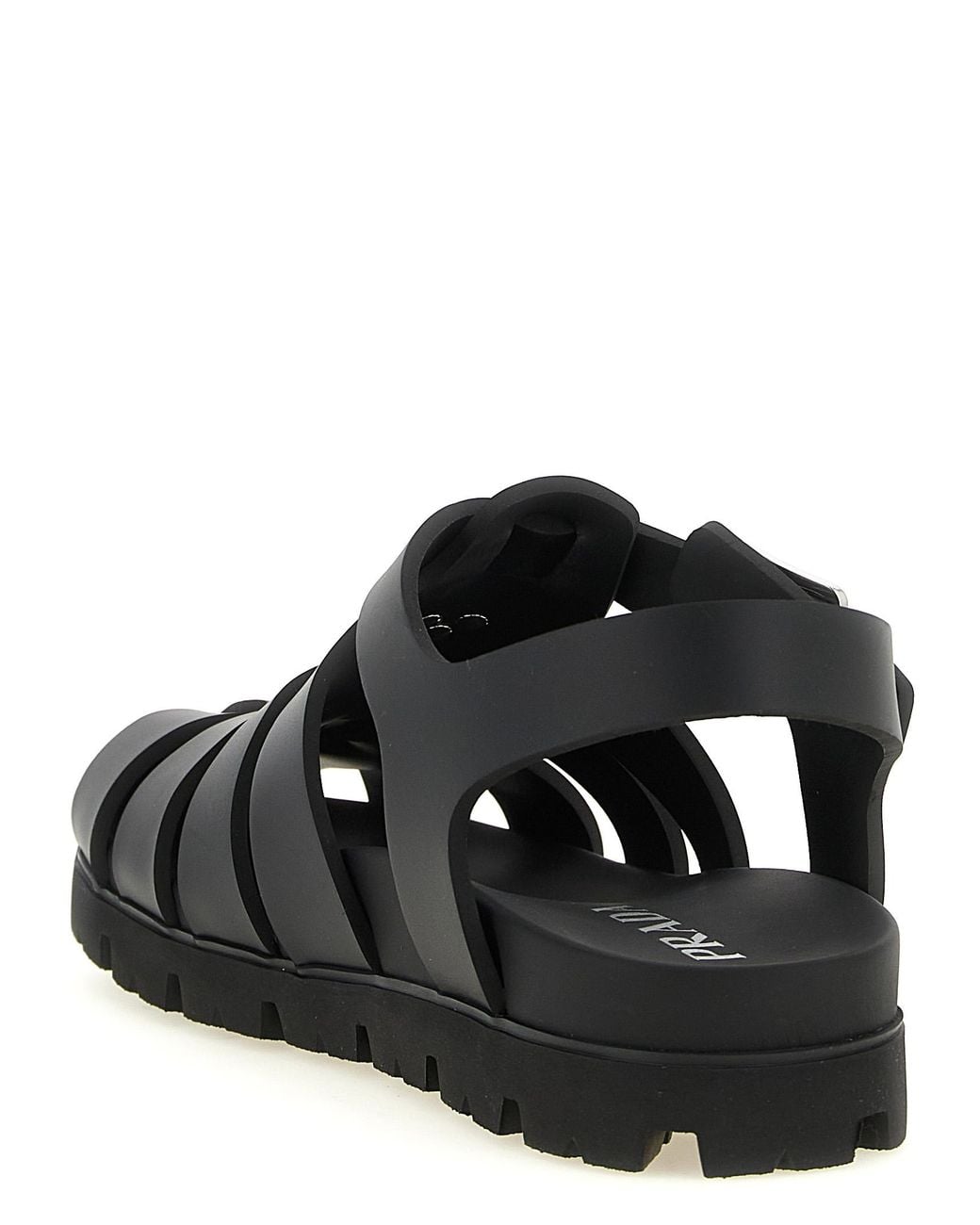 Prada Black Cage Sandals for men
