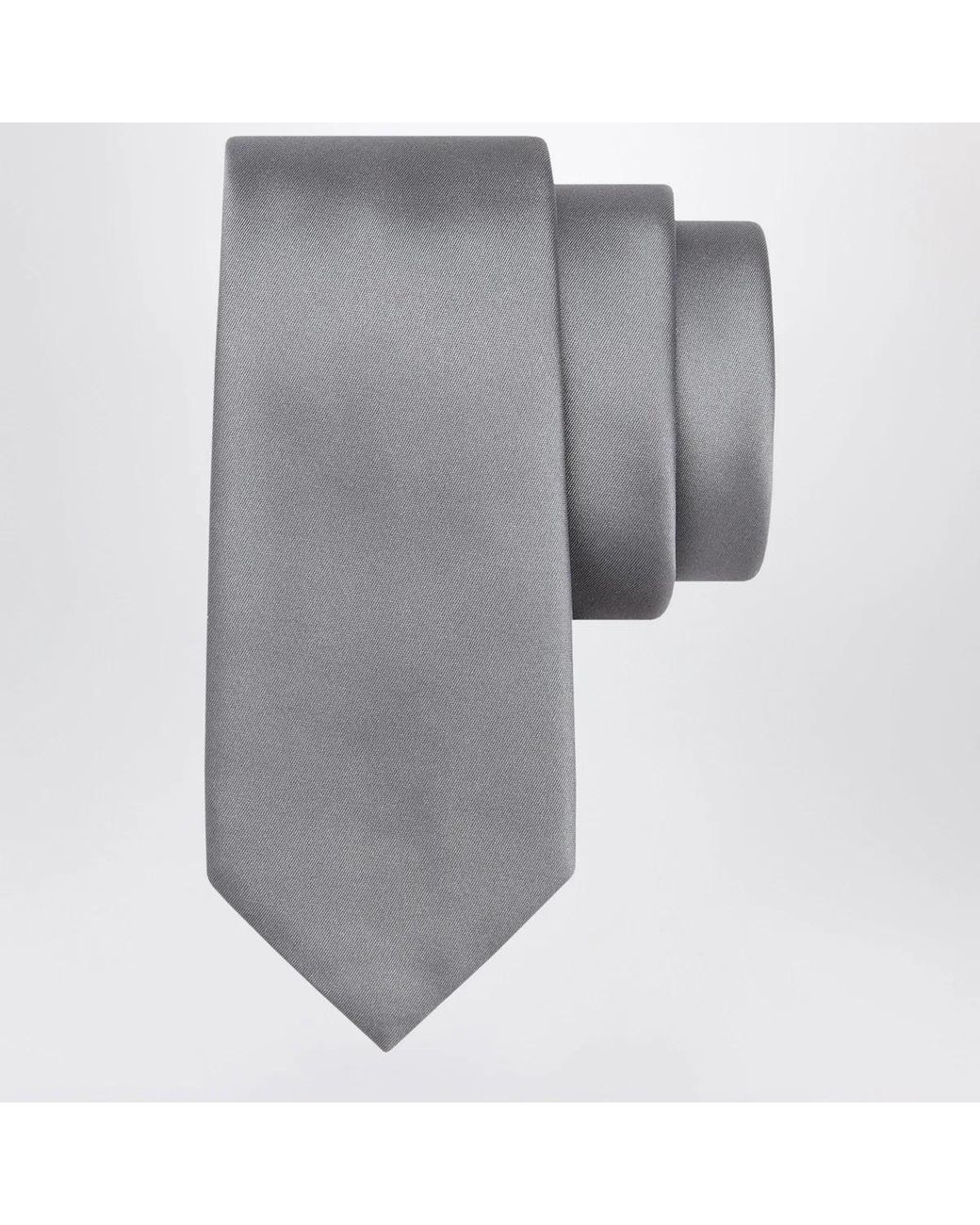 Ferragamo Gray Silk Tie for men