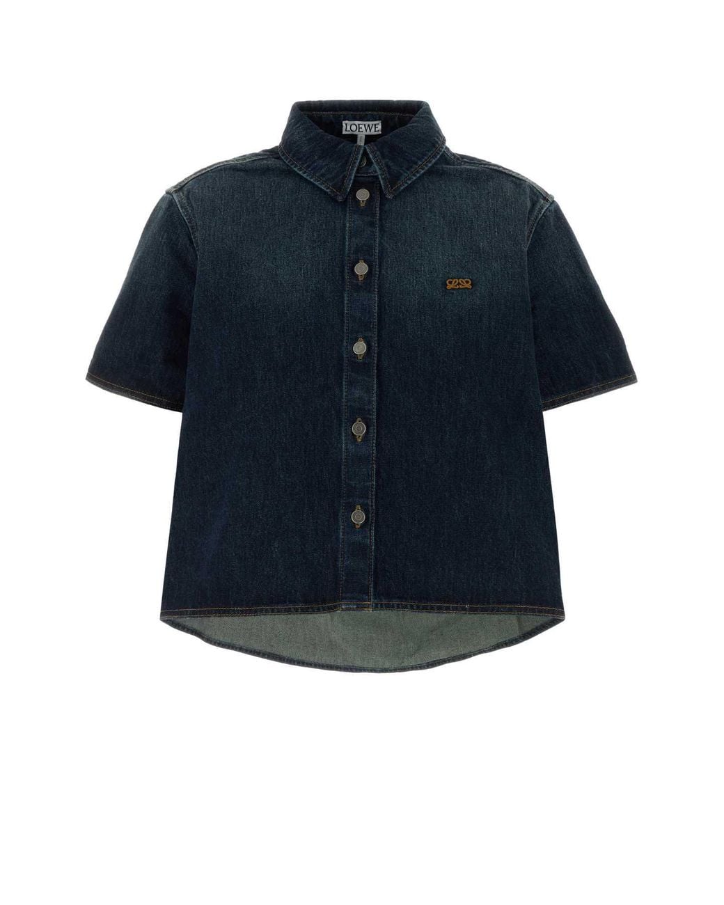 Loewe Blue Short Sleeve Trapeze Shirt