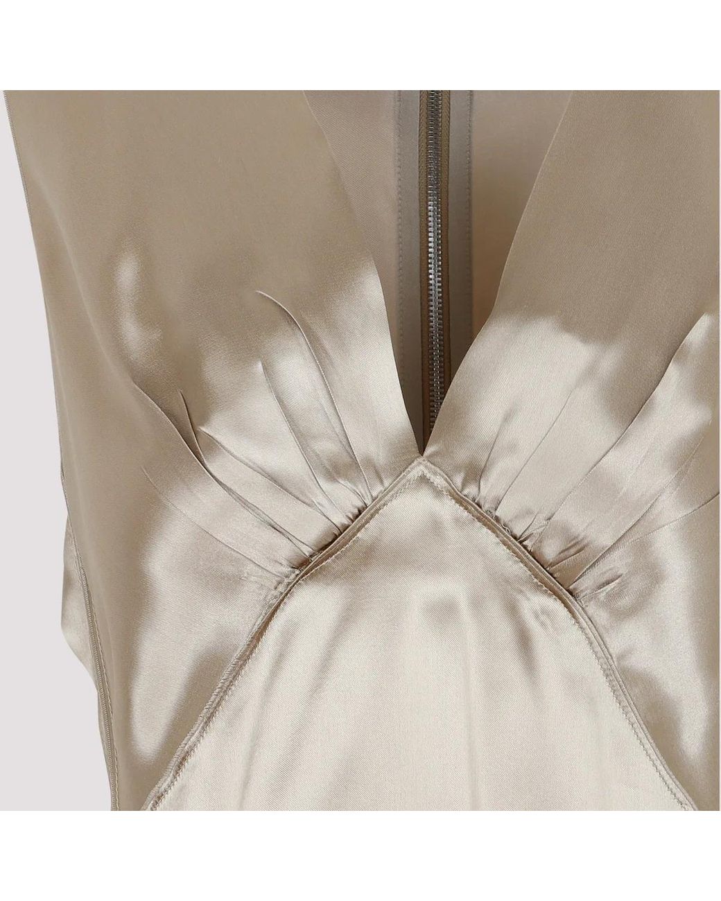 Bottega Veneta Natural Satin Dress For