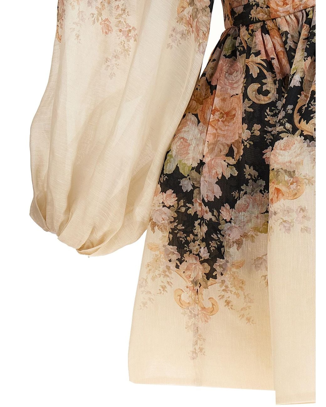 Zimmermann Natural Illustration Mini Dress