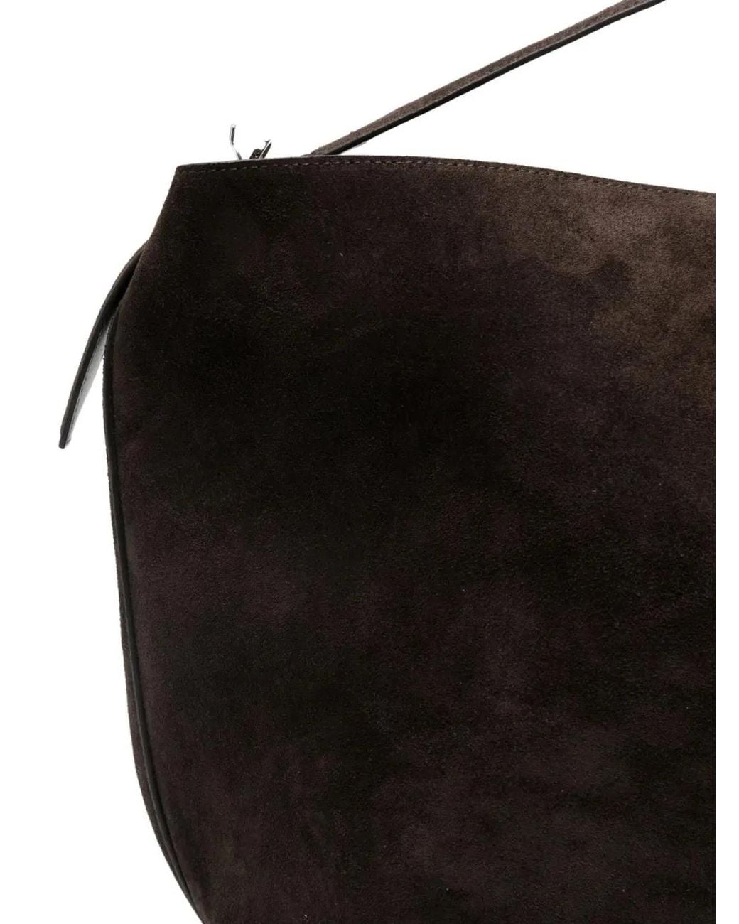 Totême  Black Belted Suede Leather Tote