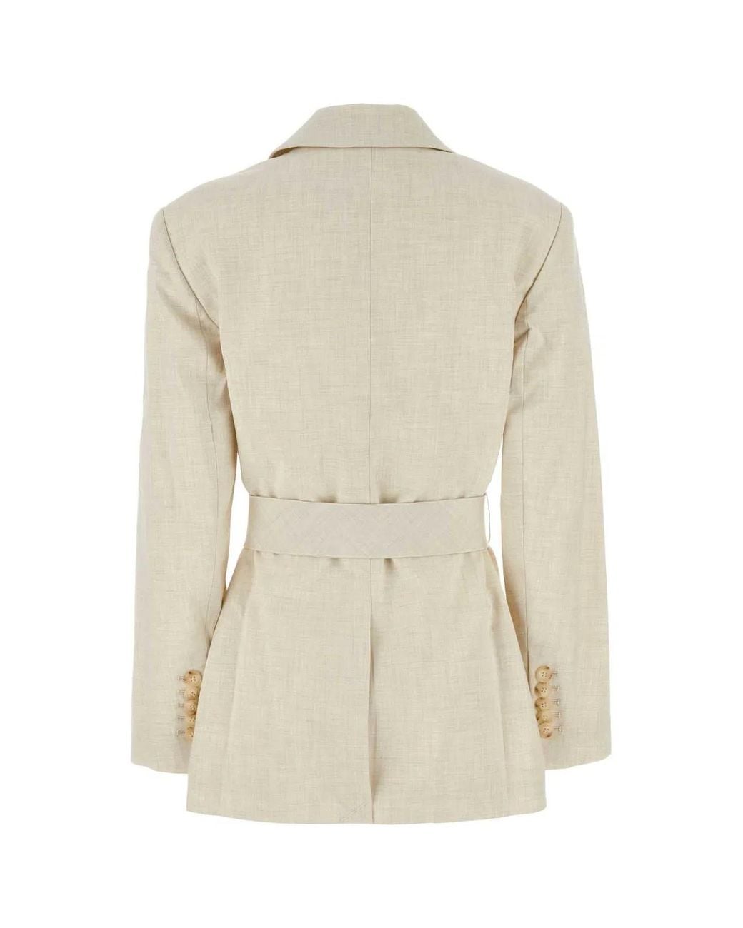 Camilla & Marc White Sand Stretch Polyester Blend Floris Blazer