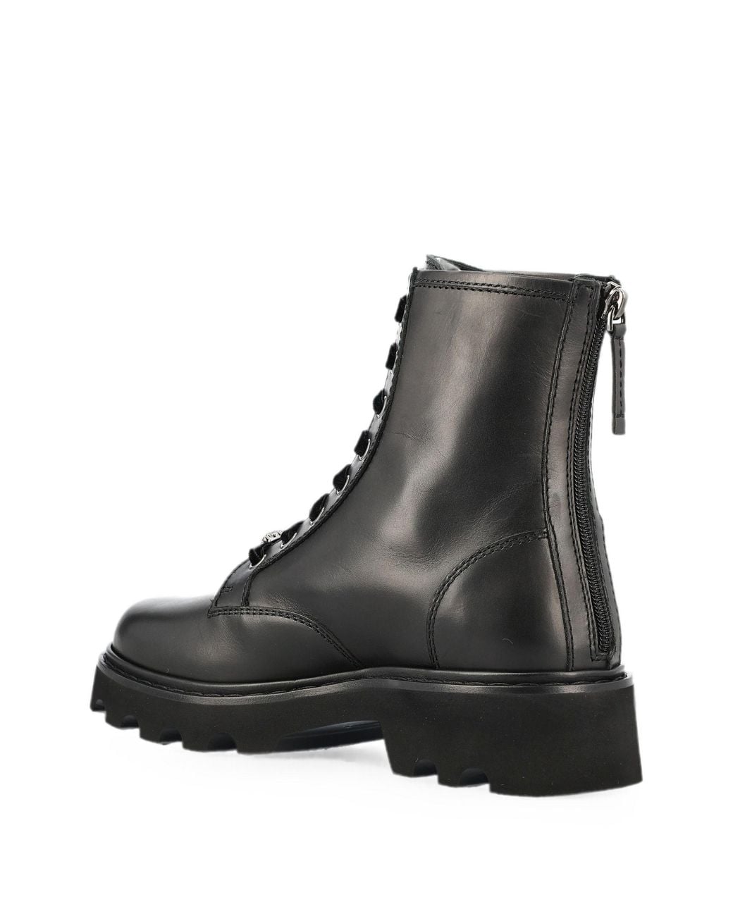 Roger Vivier Black Leather Viv Rangers Truck Boots