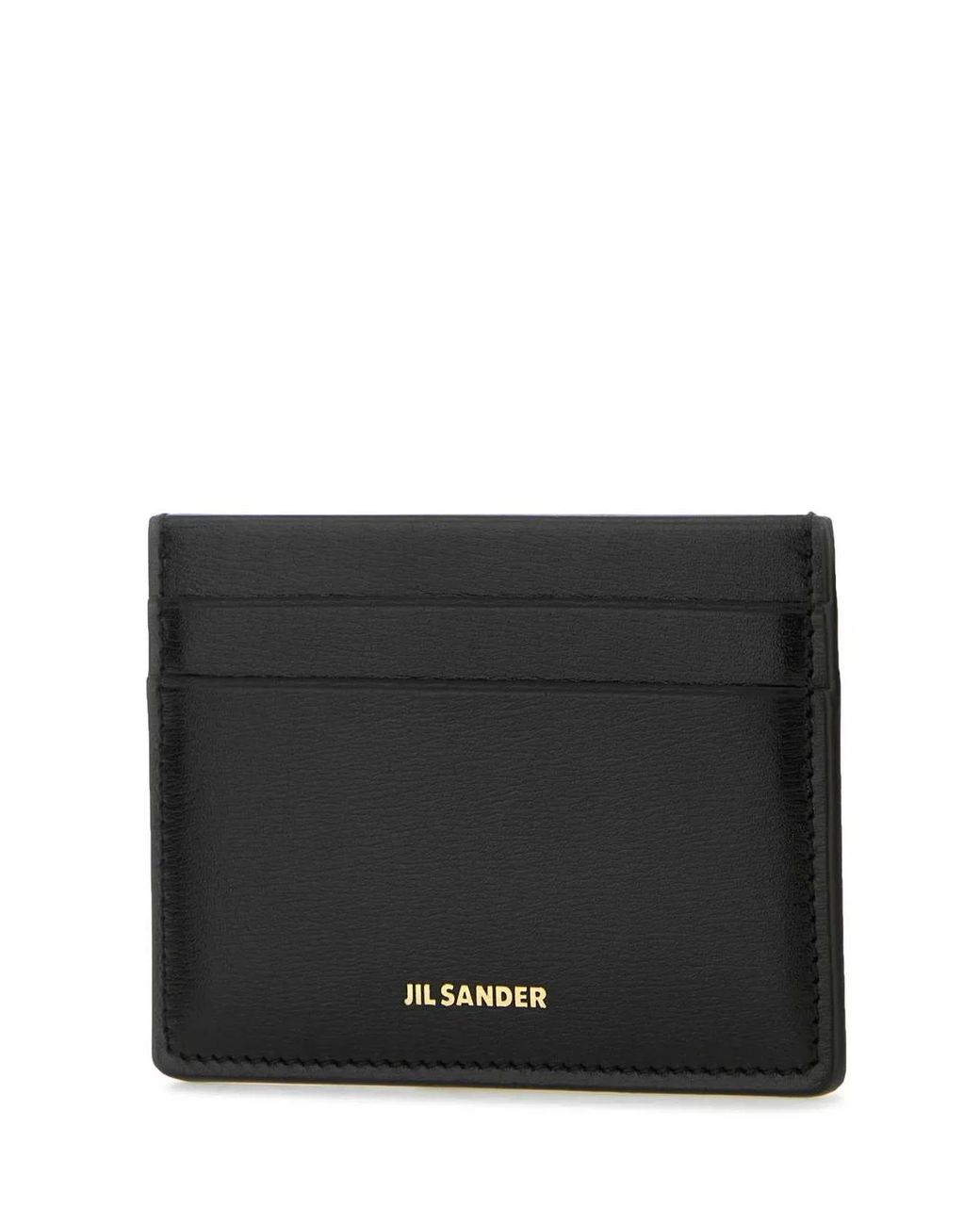 Jil Sander Black Leather Card Holder