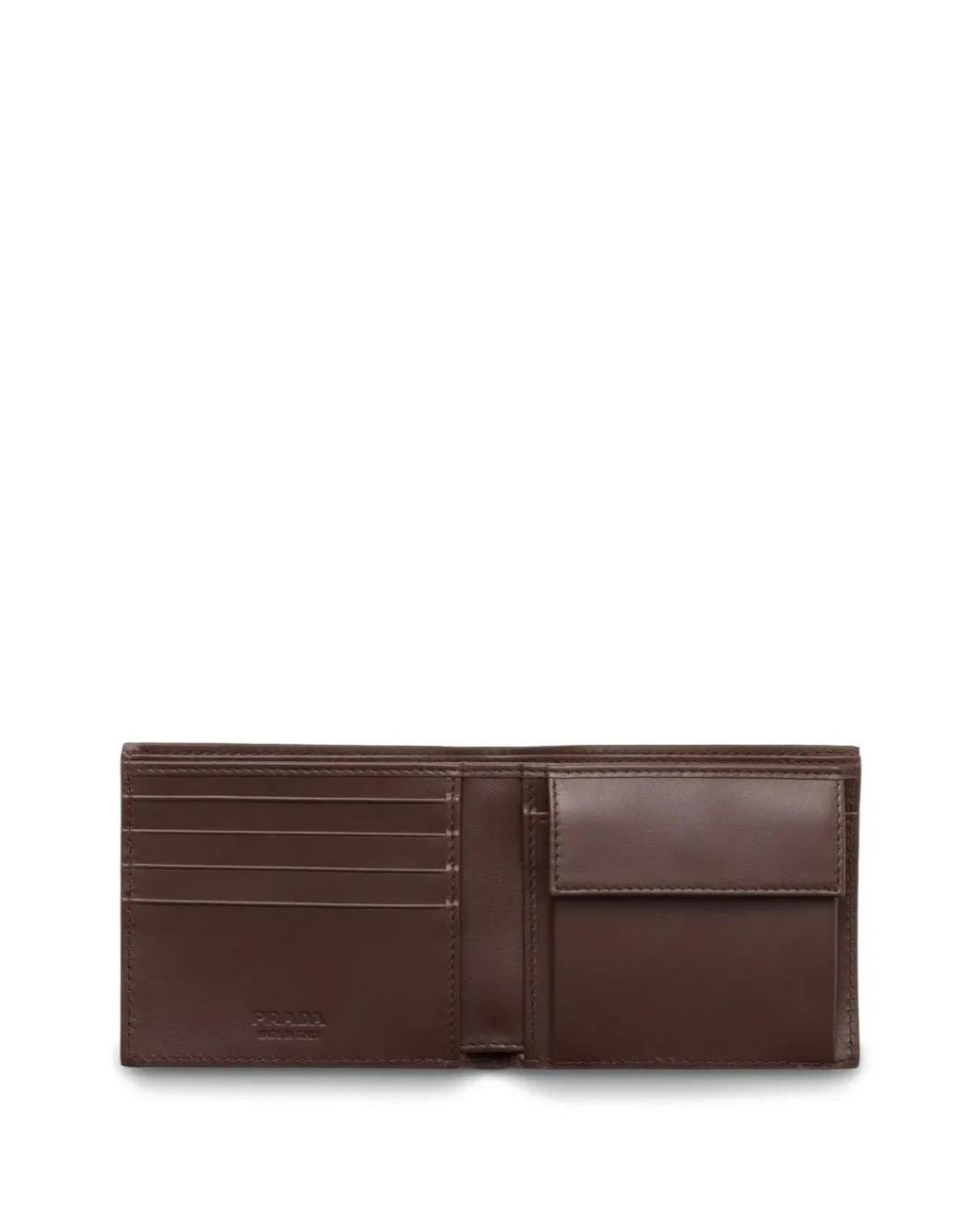Prada Brown Bruciato Saffiano Leather Geldbörse for men