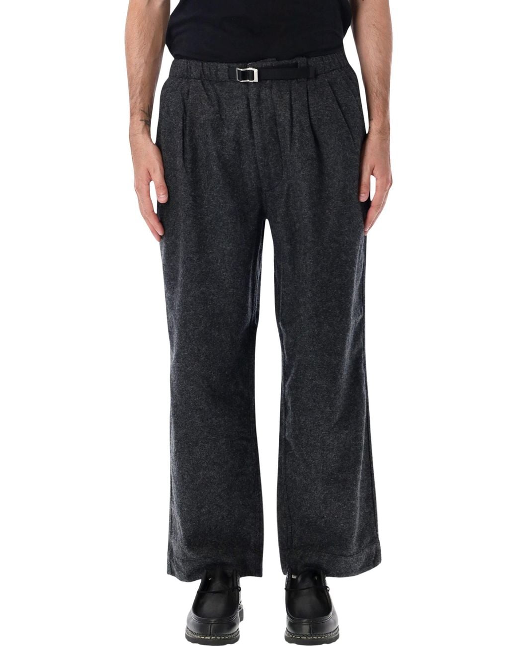 Nanamica Black Melton Belted Pant for men