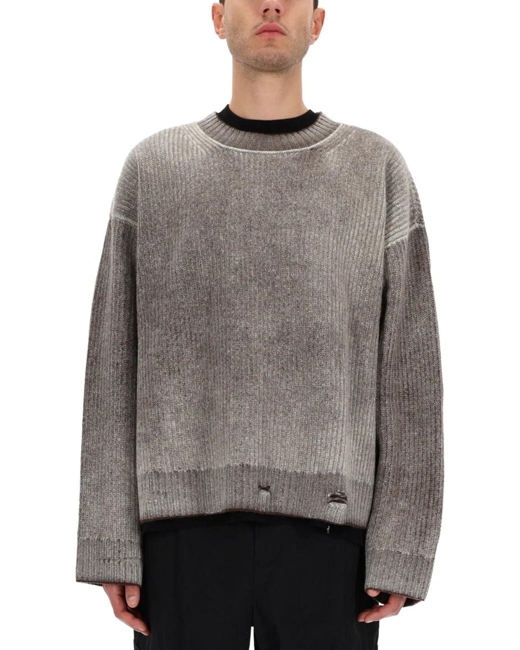 Represent Gray Reversible Fade Out Knit for men