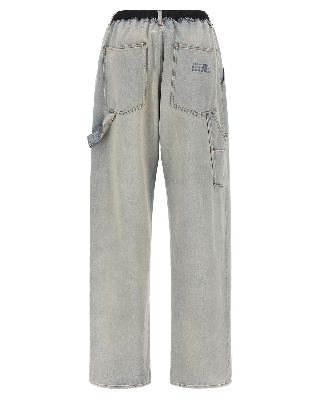 MM6 by Maison Margiela Gray Cotton Relaxed Fit Jeans