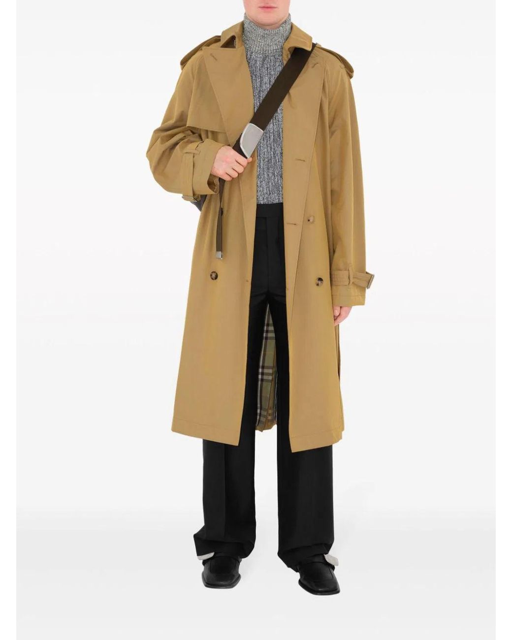 Burberry Natural Long Trench Coat for men