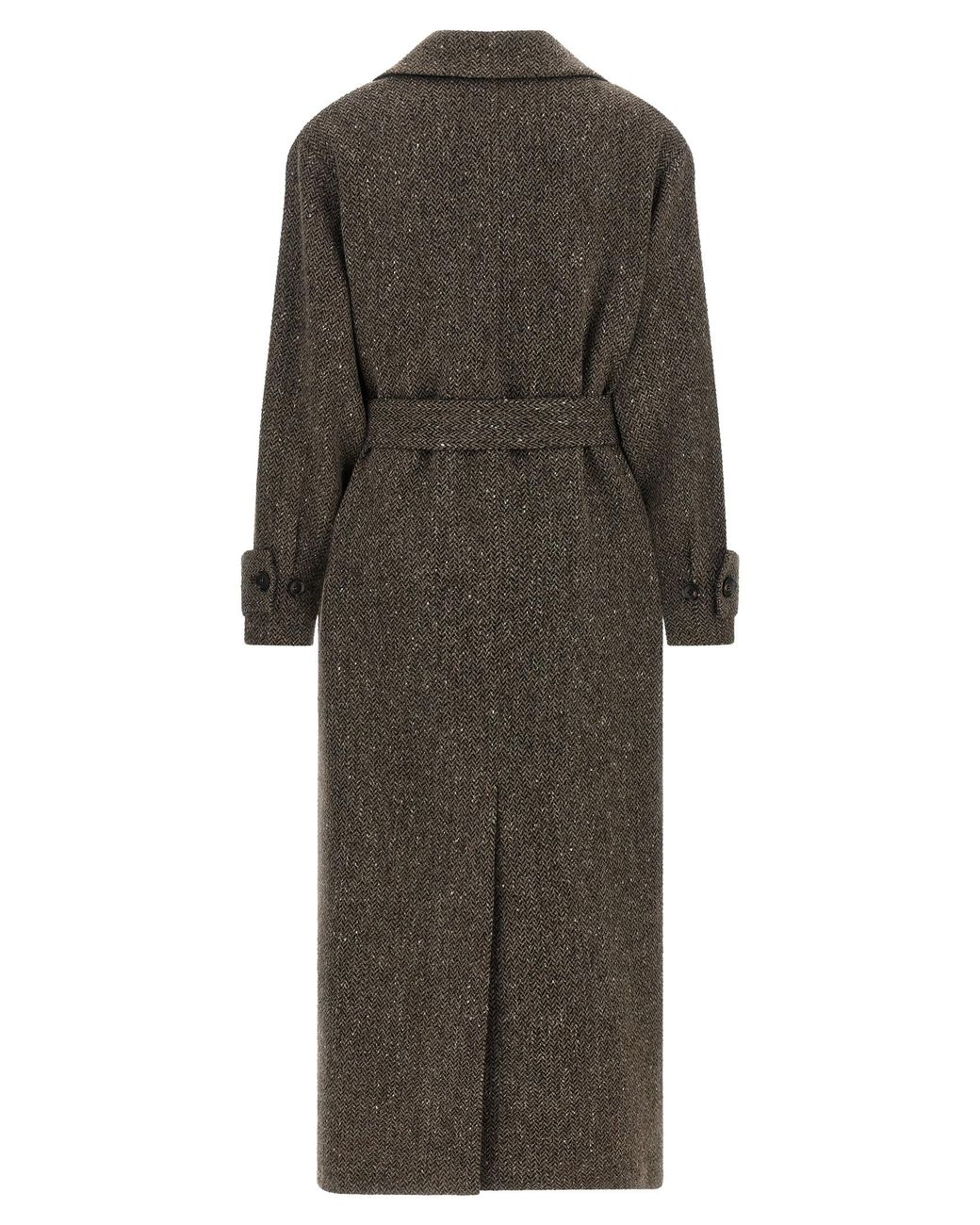 Kiton Gray Virgin Wool Coat