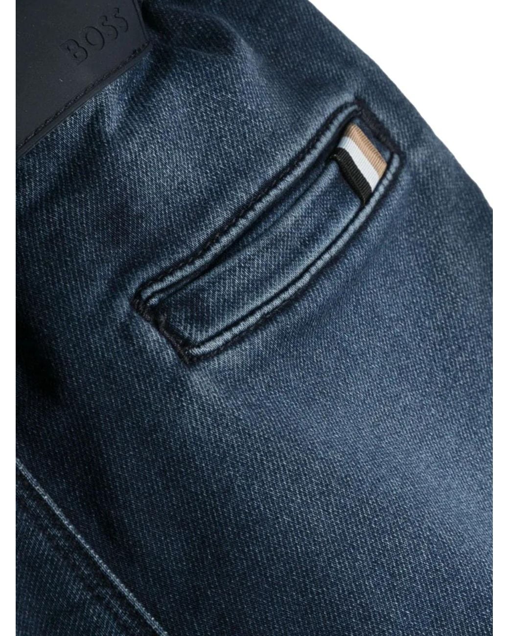 Boss Blue Denim Bermuda Shorts