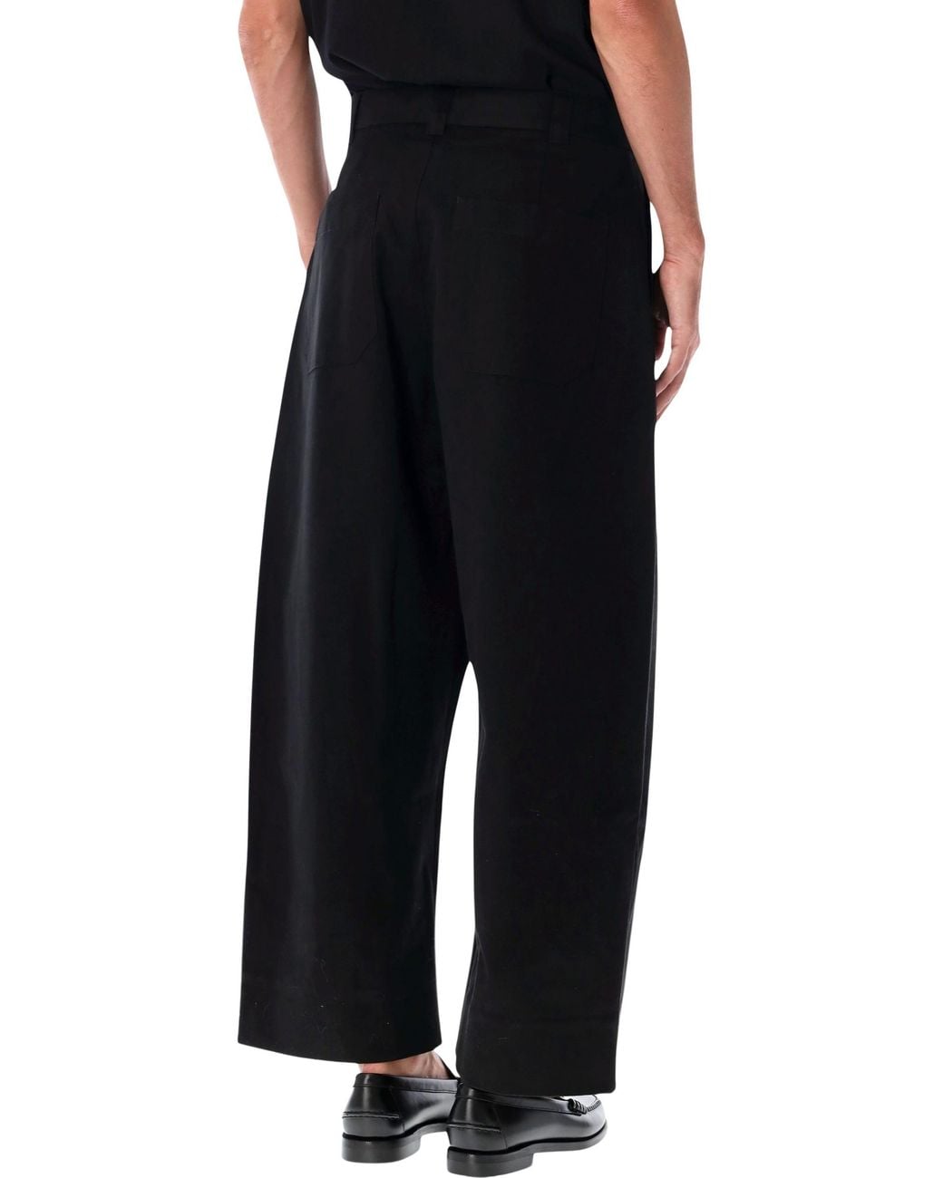 Studio Nicholson Black Sorte Pleated Trousers for men