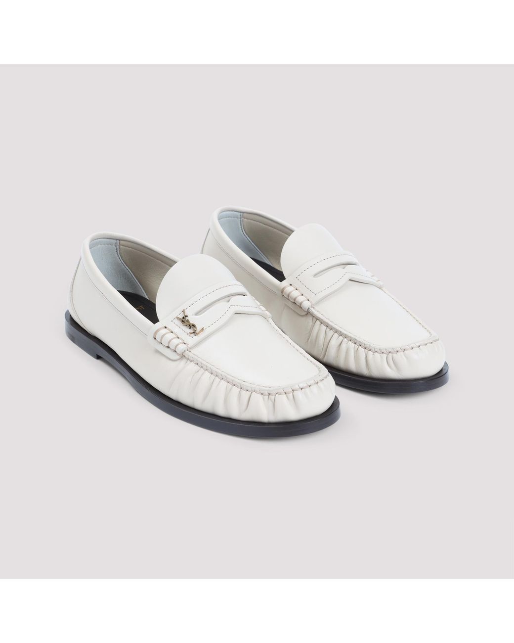 Saint Laurent White Loafers