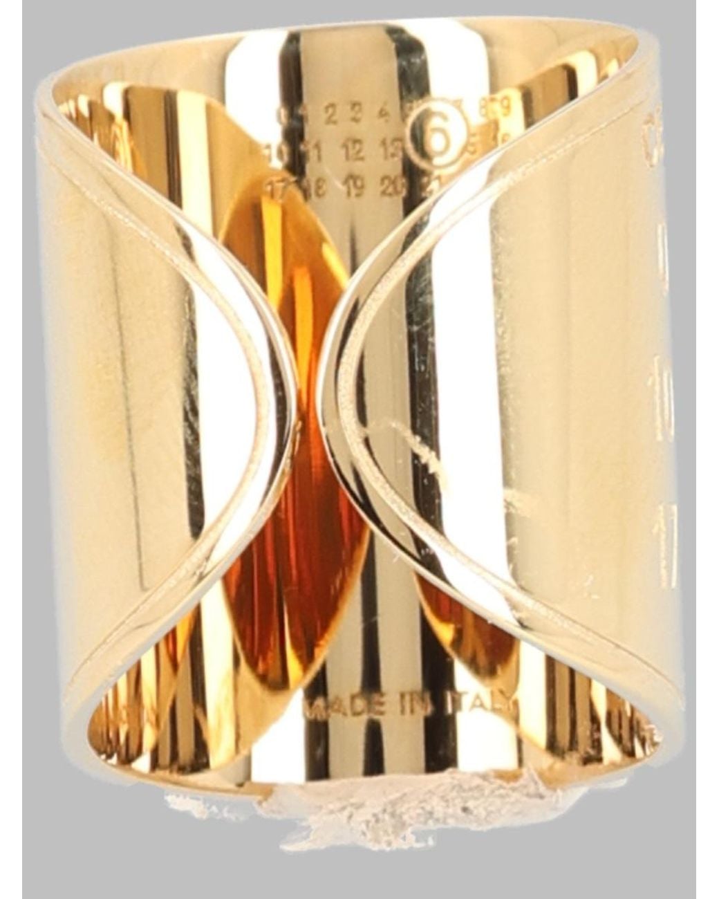 MM6 by Maison Margiela Metallic Anello Con Logo