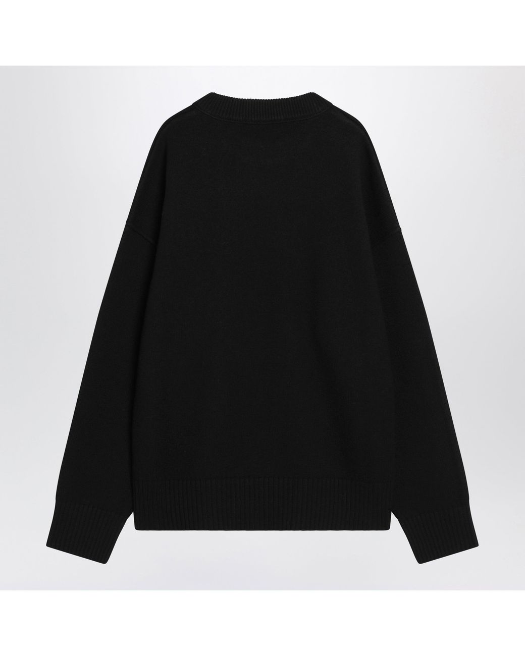 AMI Black Wool Sweater Ami De Coeur for men