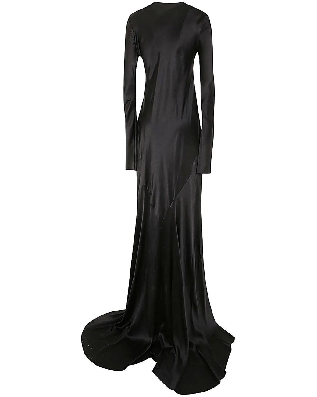 Ann Demeulemeester Black Demy X-Long High Slit Long Sleeve Dress