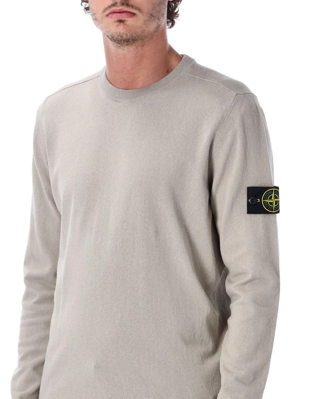 Stone Island Gray Organic Cotton Sweater for men