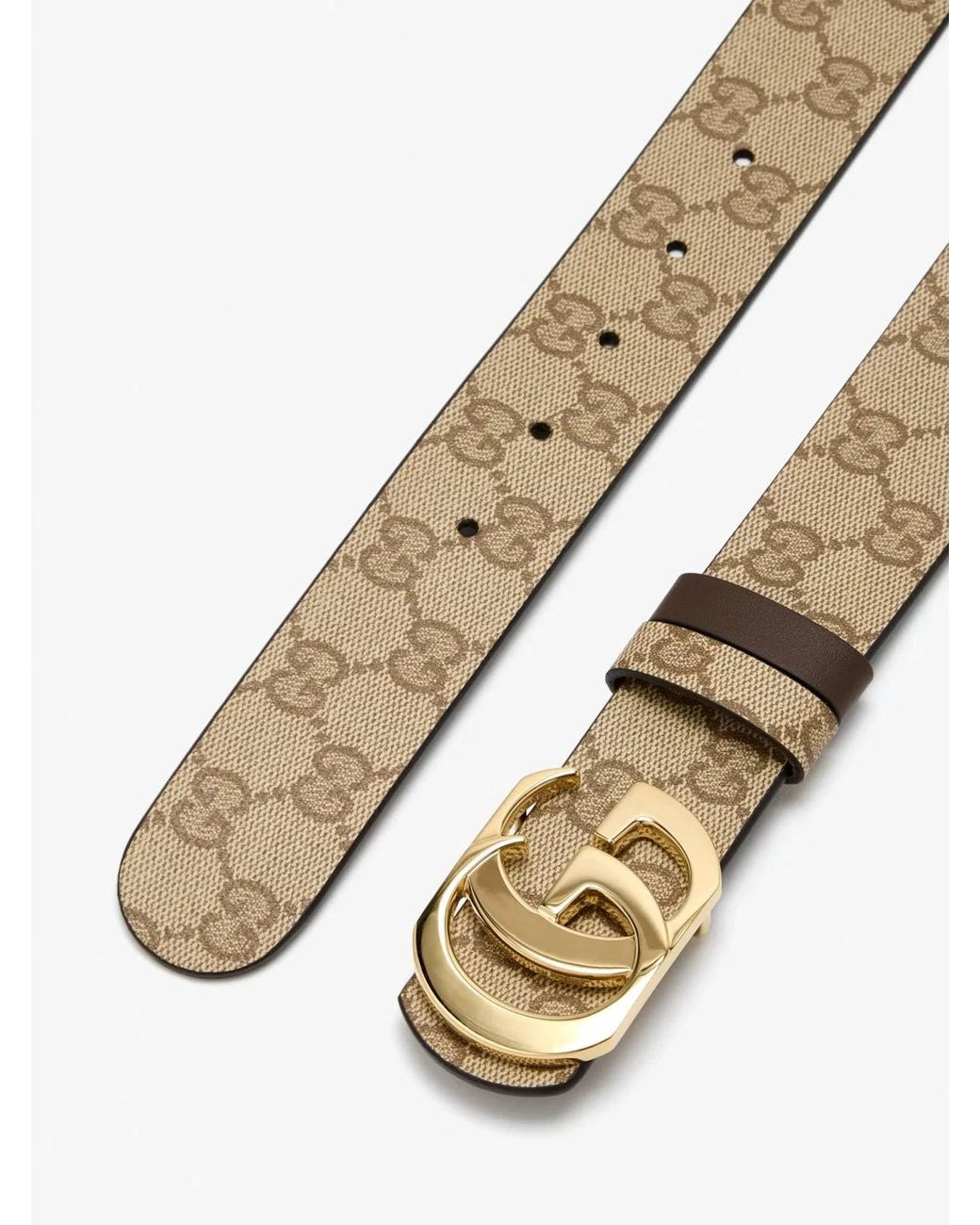 Gucci Natural Reversible Cut Gg Marmont Belt for men