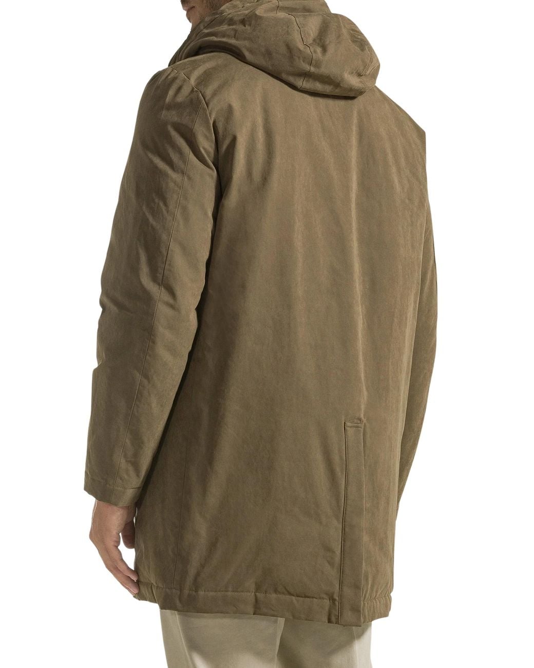 SEVENTY VENEZIA Green Cotton And Nylon Parka With Hood for men