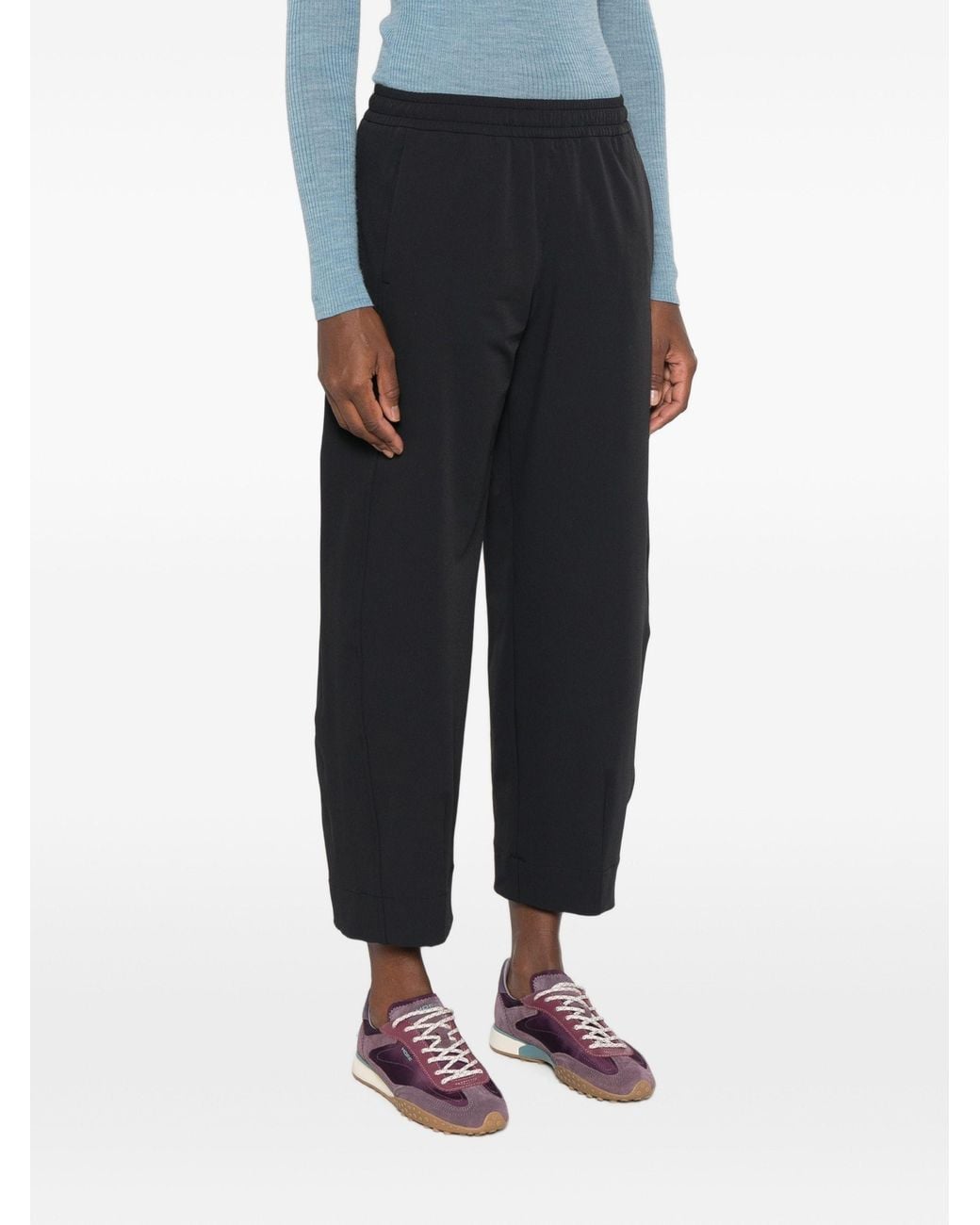 Herno White Elasticated-Waistband Trousers