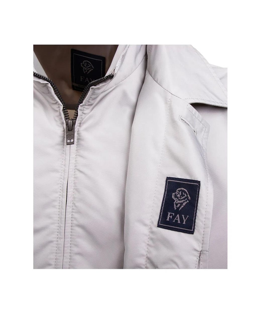 Fay Blue Trench Morning Coat Impermeabile Double Front for men