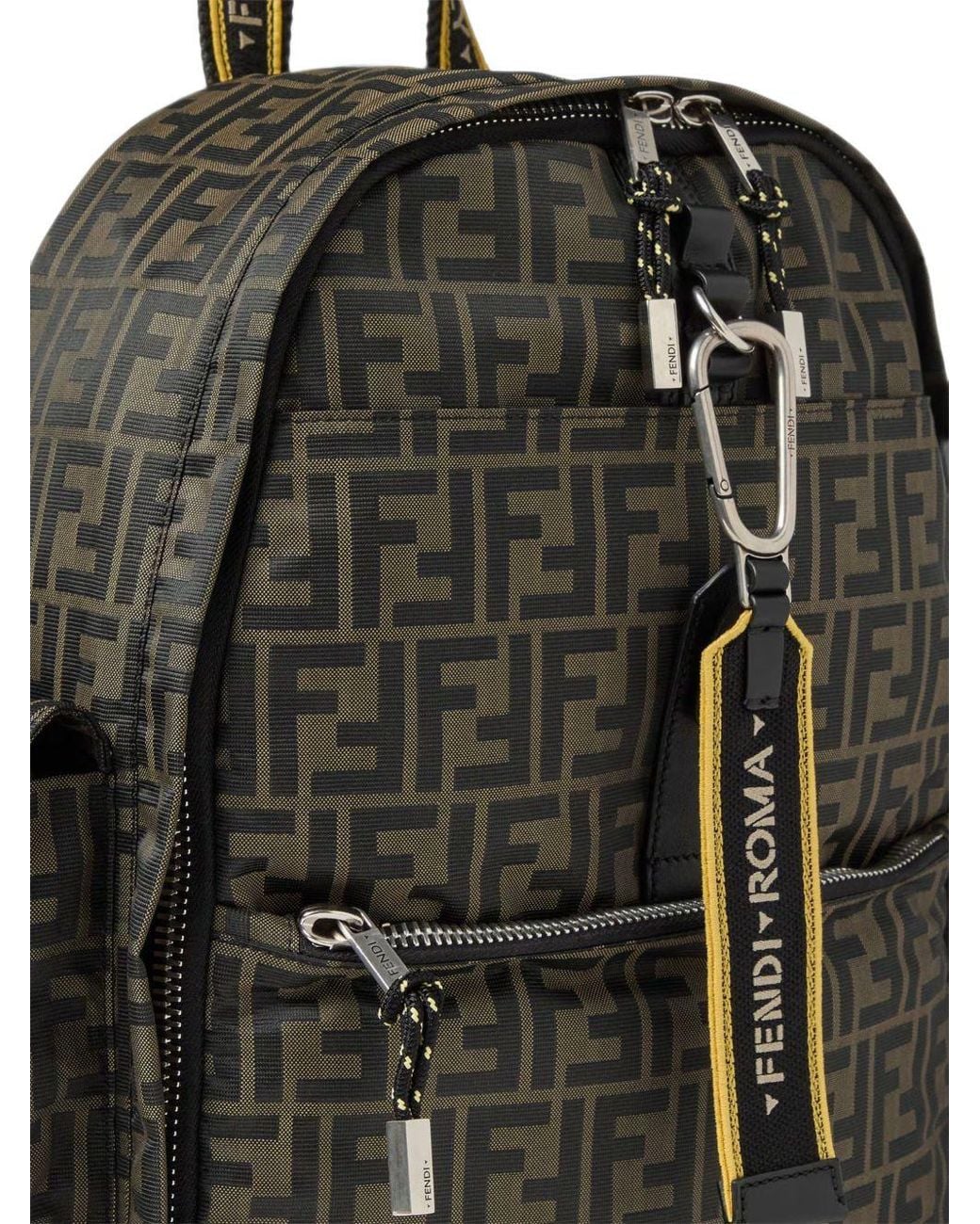 Fendi Black Superlight Ff Zucca Technical Fabric Backpack for men