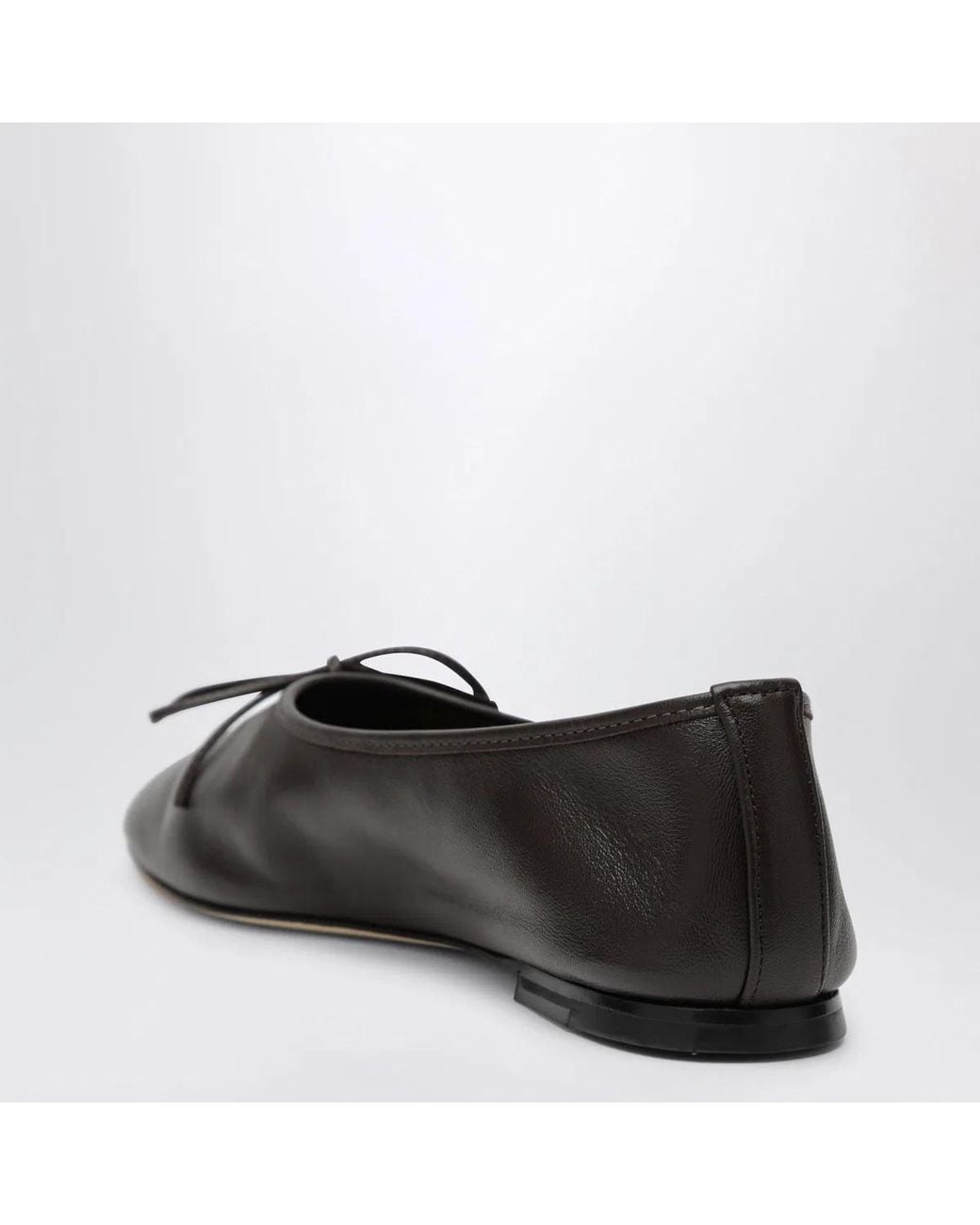 Dear Frances Black Espresso Leather Gala Ballet Flats