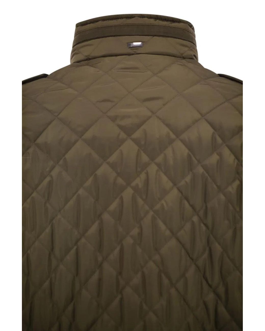 Herno Green Field Jacket With Diamond Quilting for men