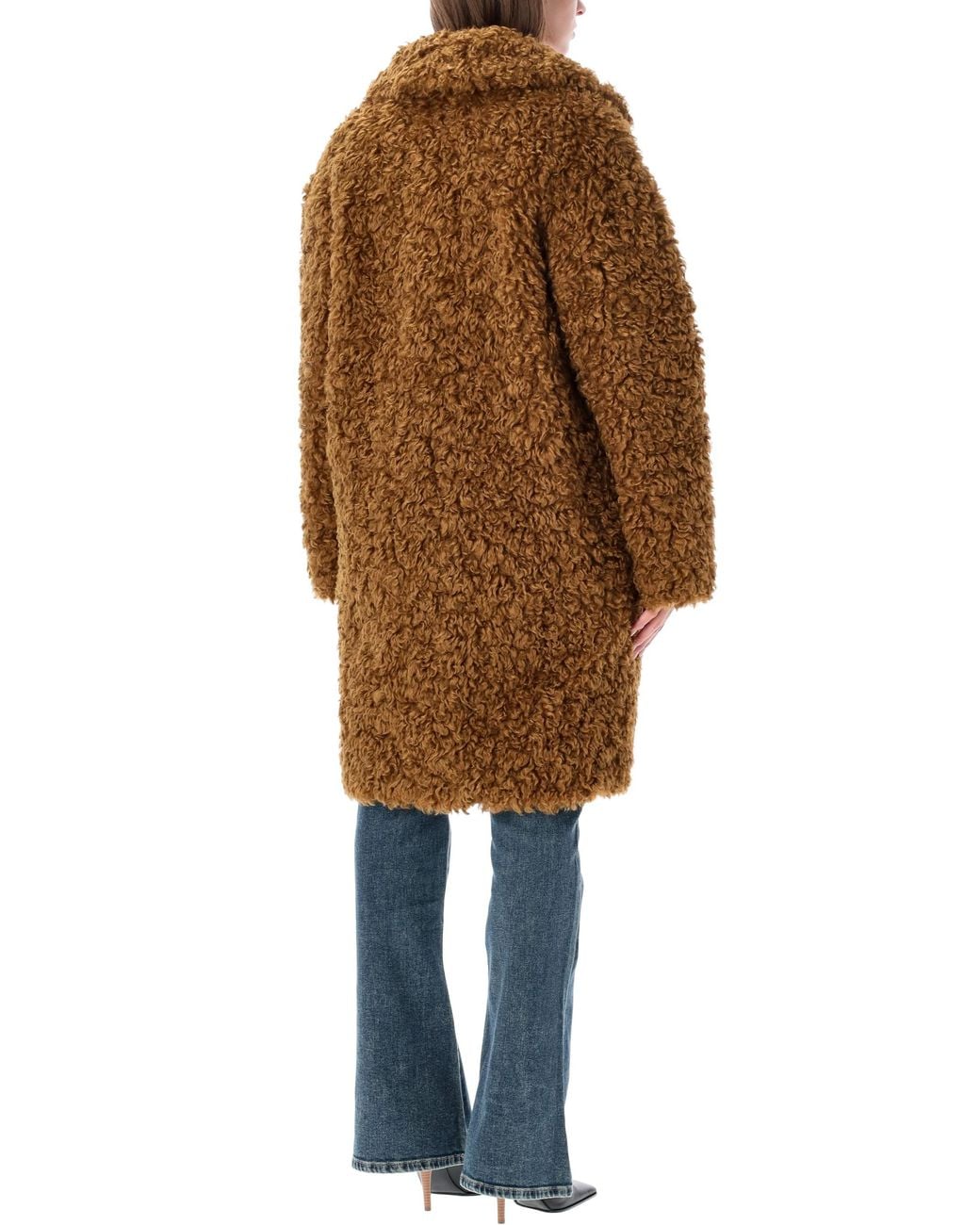 Stand Studio Brown Teddy Faux Fur Coat