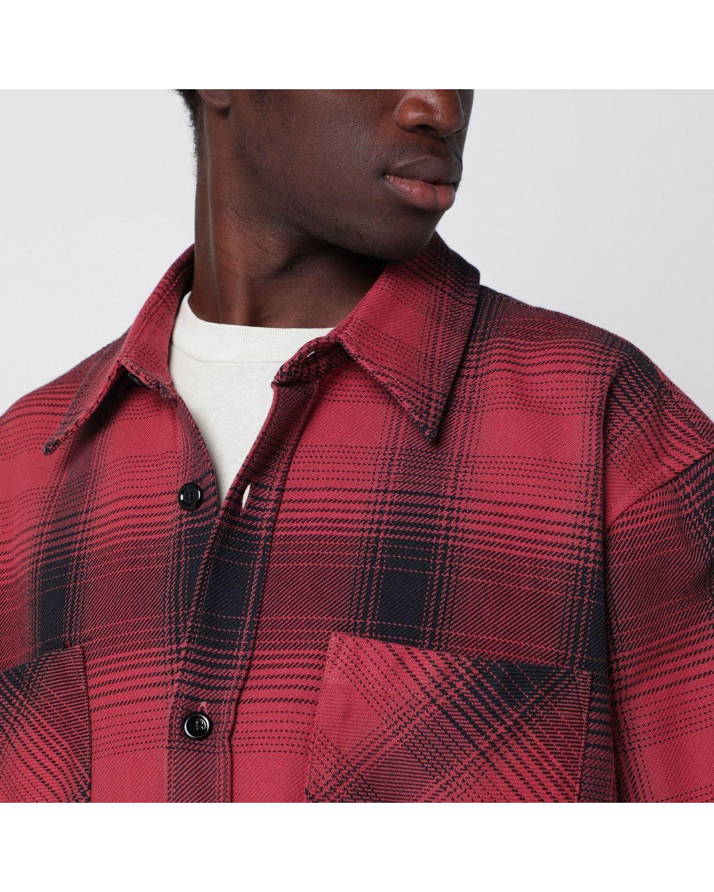 Our Legacy Red Whoppin Checked Cotton Shirt for men