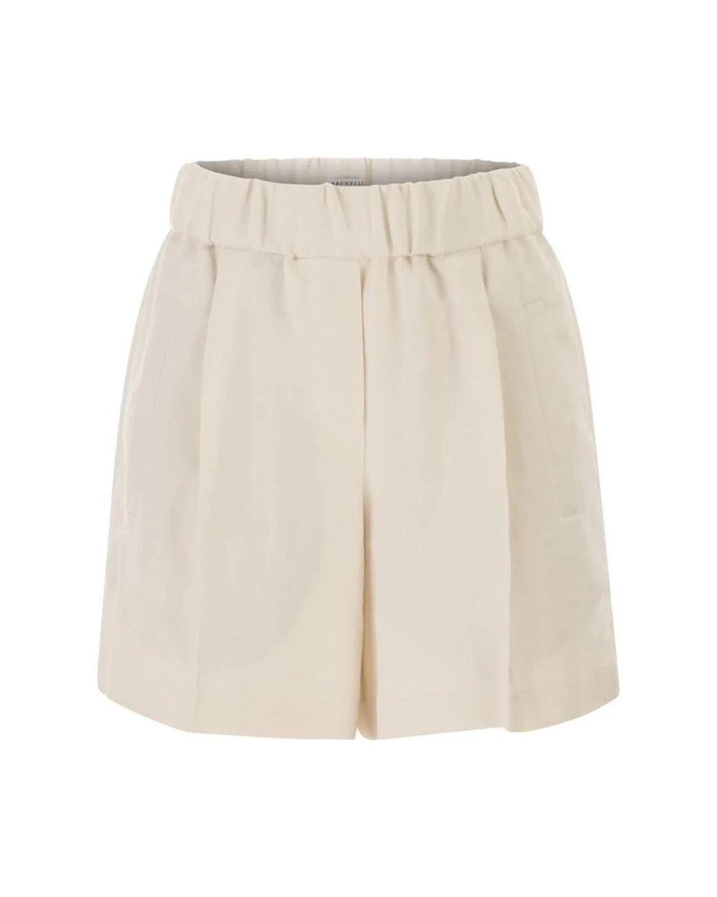 Brunello Cucinelli Natural Baggy Shorts