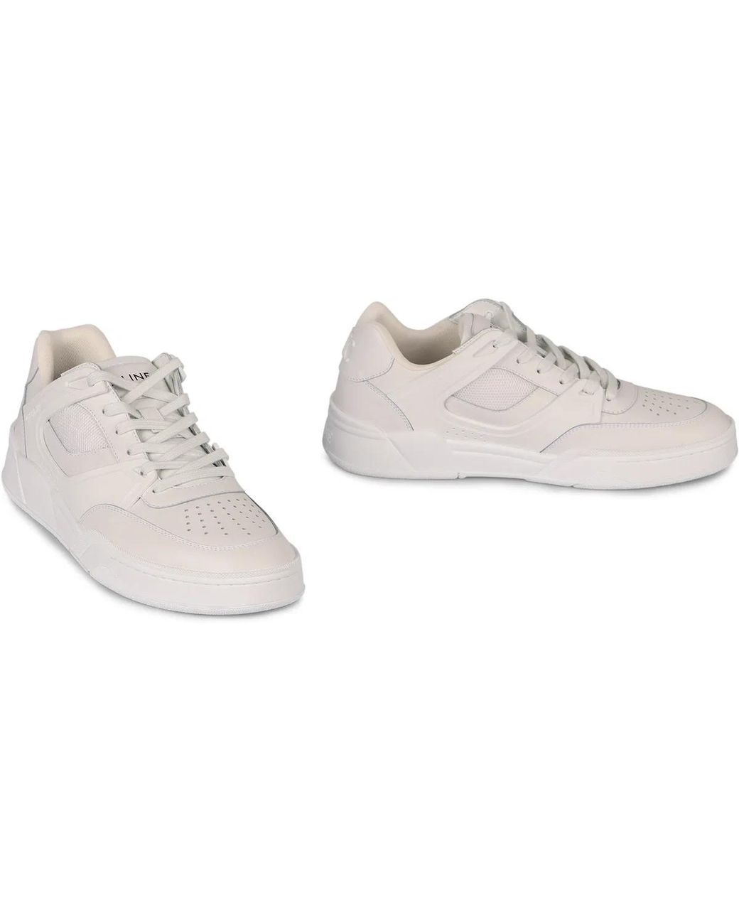Céline White Ct-09 Leather, Rubber And Mesh Sneakers for men
