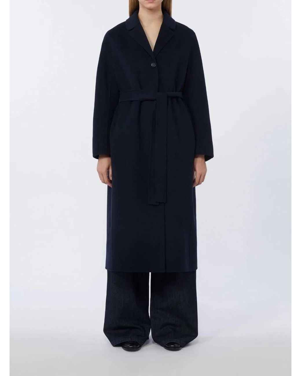 Max Mara Blue Virgin Wool Single Breasted