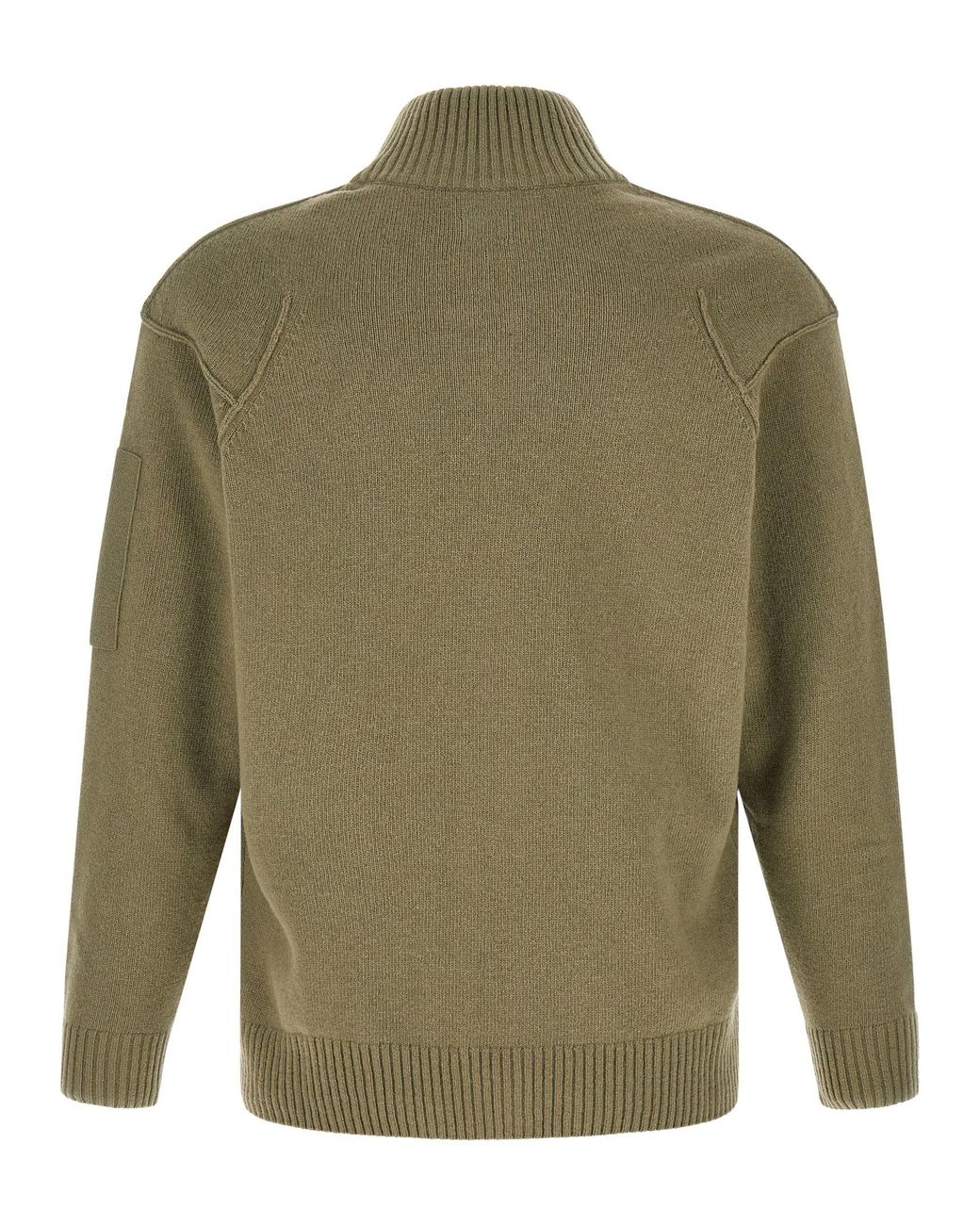 C P Company Green Wool Cardigan for men